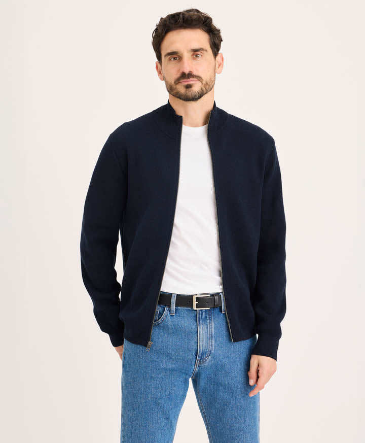Sweater Full Zip Navy Blazer