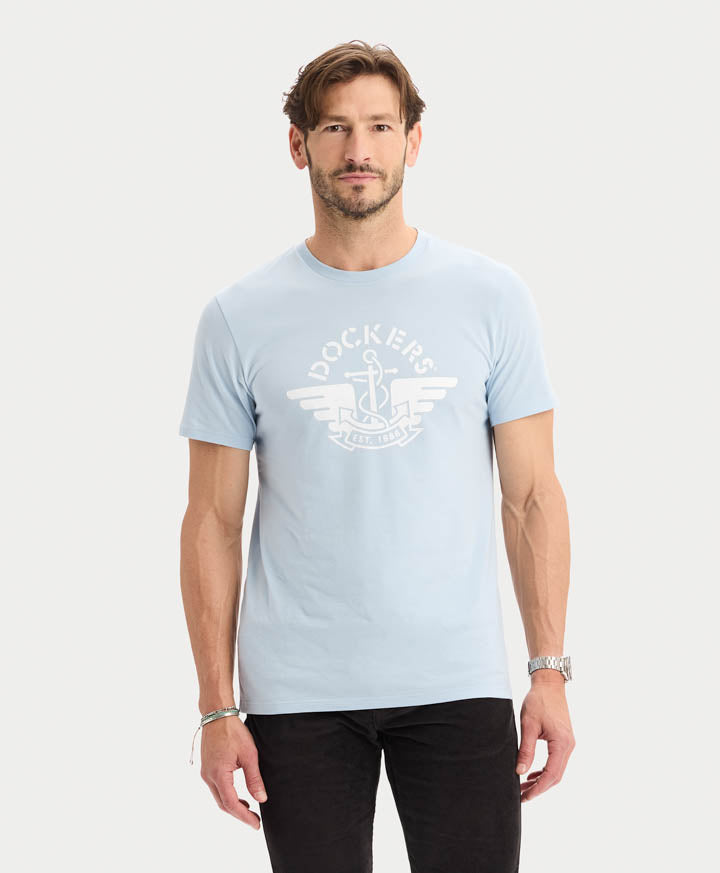 Polera Graphic Subdued Blue